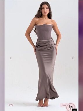HOUSE OF CB Persephone Smoke Strapless Corset Maxi dress NWOT